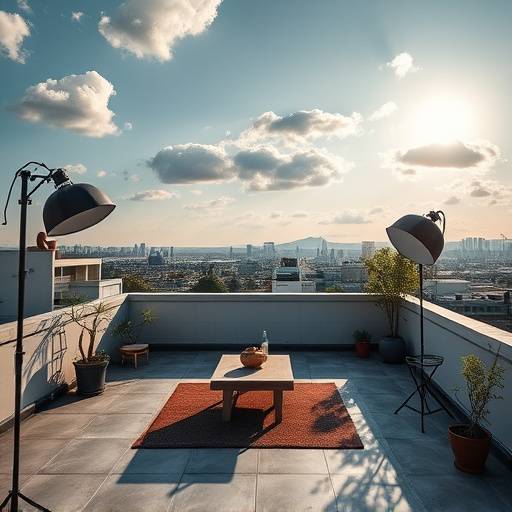 자연 채광이 좋은 루프탑 스튜디오